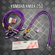 MORIN HOSE BRAKE HOSE GEARBOX BREATHER YAMAHA XMAX 250 V1 V2 PURPLE SET
