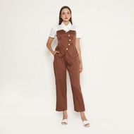 MissMoka Hanni Set Top Shirt and Long Pants Culottes Straight Pants Casual Formal Korean Style