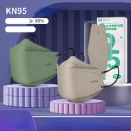 50pcs Morandi Color Kf94 Face Mask 2022 Summer Thin 3d Kn95 Mask for Adult Korean Style Individual Packing Facial Mask