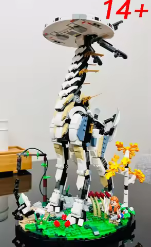 1222pcs Horizon Monster Giraffe Long Necked Beast Building Blocks 76989 Bricks Christmas Birthday Fo