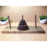 9-Story Hanoi Tower Wooden Game