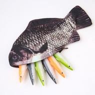 New Creative Fish-Shaped Modeling Pencil Case/Bag with Drawing for Men/Women