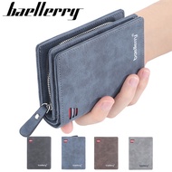 Baellerry 2022 New Famous Brand Vertical Matte Leather Wallet Men Wallet With Coin Bag Zipper Purse fashion 3 Fold Wallet Coin Purses