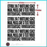 ◸ ▫ § LTFRB 24/7 STICKER / MACHINE CUT VINYL STICKER