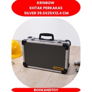 Krisbow Silver Tool Box 39.5x25x12.4 Cm Tool Case