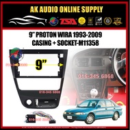 Proton Wira 1993 - 2009  ( * Black * UP Custom ) Android 9" inch Casing + Socket - M11358