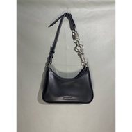 CHARLES & KEITH Lane lock & key chain handle trapeze bag - noir halfmoon bag/ CK BAG/ CK shoulderbag