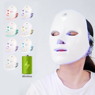 7 Colors Light Photon Electric LED Facial Mask Tester Skin Rejuvenation Anti Acne Wrinkle Removal