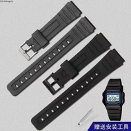 Suitable for Casio Watch Silicone Strap F-84/F-9 1W/W218F-105/AE-1200 Strap Electronic Watch