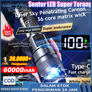 Senter LED Super Terang 10000 Lumens/senter zoom 90000 lumens/senter super terang Portabel Zoom Batt