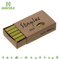 HUAYUEJI 1000Pcs Staples per Pack 26/6 Standard Staples, 6 Colors Metal Colored Staples, Home 26/6 1