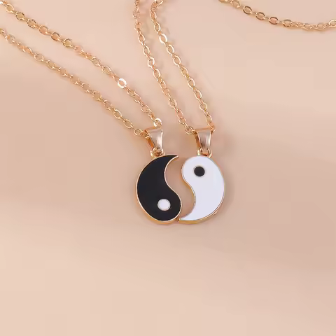 Fashion Yin Yang Tai Chi Necklace for Women Men Birthday Gift Best Friends Party Holiday Jewelry Gif