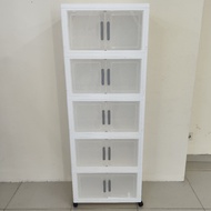 AKA Plastics/ Bag Cupboard / Storage Cupboard / Clothes Cupboard Multipurpose Cupboard 5-Tier Stacki