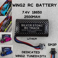 VVM: WING2 RC CAR DMAX BATTERY LITHIUM SM-3PIN 7.4V 2500MAH 18650 MODEL TUNED X 8.9 DTX