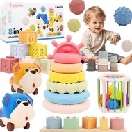 Premium Baby Toys for 6-18 Months, 8 in 1 Montessori Toys Set Educational Learning Toys for Toddlers