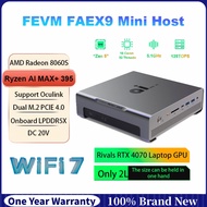 FEVM FA-EX9 Mini PC AMD Ryzen AI MAX+ 395 Only 2L Packed 128G Memory Oculink Interface Wifi7 Game PC