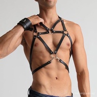 【In stock】New Fetish Gay BDSM Bondage Men Sexy PU Leather Harness Male Lingerie Adjustable Sexual Body Punk Style Belts Harajuku For Adult DOJI