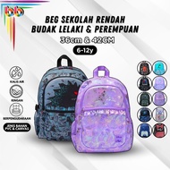 36cm & 42cm Beg Sekolah Tadika & Rendah KanakKanak Budak Lelaki Perempuan School Bag Kndergarten Pri