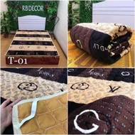 Sheepskin bed carpet, velvet bed carpet, multi-purpose, 3-layer bed carpet - White Cotton Material) 