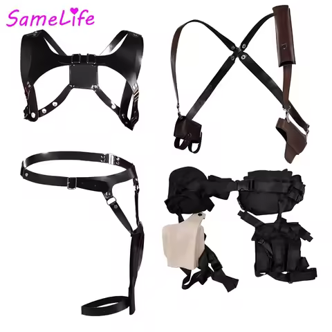Leon Ada Wong Cosplay Tactical Suspender Strap Biohazard Game Hazard Bio Couple Agent Costume Access