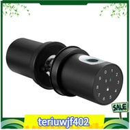 【●TI●】Smart Door Lock with Fingerprint  App Code Backup Keys Stylish  Door Knob (Black Fingerprint+)