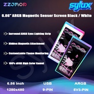 ZZJMOD 6.86 Inch ARGB Magnetic Smart Secondary Sensor Screen No Aida64 For Desktop PC Case Display