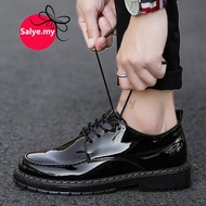 Salye Ins Mini Boots Man, Kasut Fashion Kasut Polis Trend Shoes, Kasut Kulit Hitam, Black Shoes Kasu