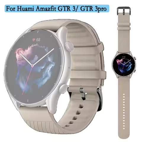 22mm Original Strap For Huami Amazfit GTR 3/GTR 3pro Soft Silicone Watchband Replacement For Amazfit