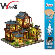 Xixi Flower House 西溪花间 MD25 with Light/Anti-dust cover DIY Miniature Doll House - Chinese Manual