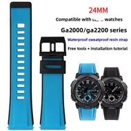 24mm Premium Flexible Resin Watch Strap Compatible for GA2000 PRG-600 PRW-6600 PRG-650 Durable Water