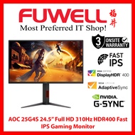 FUWELL - AOC 25G4S 24.5" Full HD 310Hz Fast IPS HDR 400 Gaming Monitor [3 Years Local On-Site Warran
