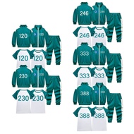Squid Game Costume Baby Boys Girls Jacket T-shirt + Pants 3pcs 246 333 Kids Clothes Spring Autumn Fa