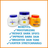 ☁ ◸ ➻ Ar Vitamin E cream lotion original from Thailand sun protect Q10 plus body cream 200g 500g wh