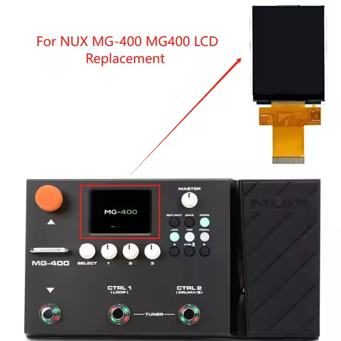 New full-color LCD Display for NUX MG 400 MG-400 Screen replacement(Ribbon cable length: 41mm)