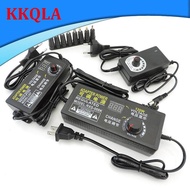 QKKQLA 100-240V AC to DC 9V 12V 24V 1A 2A 3A Adjustable Switching Adapte Voltage Regulation Power Supply Adatpor with 8pon DC converter