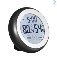 °C/°F Digital Thermometer Hygrometer Temperature Humidity Meter Alarm Clock Touch Key with Backlight  [Sellwell]TOP2