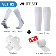 Stokin potong bola sepak budak stoking panjang lelaki sarung kaki dewasa football shin pad sock kids