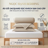 JACQUARD Striped Hotel Pillowcase 1F 3F, soft, airy - Ngoc Hanh Bedding