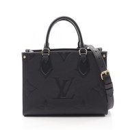 【二手】路易威登LOUIS VUITTON手提包 OnTheGo PM Monogram Empreinte Noir 2WAY M45653 黑色皮革 OnTheGo PM 女士二手 A
