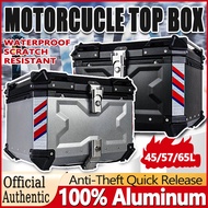 45L/57L/65L High-Capacity Waterproof Box Motorcycle Box Accessories Premium Aluminum Alloy Box Malay