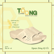Dép tổ ong KEM nhựa EVA siêu bền, siêu nhẹ, chống trơn trượt, đế dày (FORM LỚN ĐẶT LÙI 1-2 SIZE) Dép
