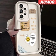 JIUMOO ปลอกสำหรับ Samsung Galaxy A53 5G A54 5G A71 M40s A51 A73 5G เคสลายการ์ดอินเทรนด์ย้อนยุคขายดีรุ่นใหม่เคสซอฟท์ซิลิกาเจลกันกระแทกเคสมือถือฝาครอบป้องกันเลนส์กล้องถ่ายรูปรวมทุกอย่าง