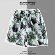 Seaside Vacation Floral Pants Men's Five Points Casual Large Size Waiian Shorts Loose Beach Pants k1