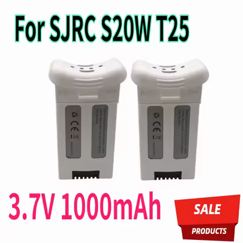 1000mAh 3.7V Lithium Battery for SJRC S20W T25 Four-axis Drone Spare Parts Remote Control Aircraft R
