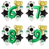 9pcs Soccer Balloon Kit with Sticker Football Birthday Decors for Boy Soccer Theme Party Supplies So
