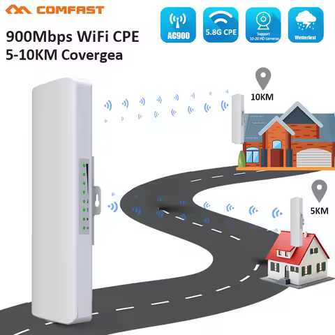 COMFAST 2PC 900Mbps 5.8Ghz Outdoor CPE Wireless AP Bridge 5KM Long Range WIFI CPE Access Point 12dBi
