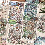 Infeel.Me My Little House Series 8 2.5D Scenery Journal DIY Scene Decoration Material Stickers