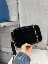 Chanel vintage velvet 絲絨金球camera bag cf20 classic 牛皮 羊皮