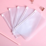 A5 A6 A7 Zipper Transparent Loose-Leaf Bag Notepad Notebook Storage PVC Ticket Invoice Bag