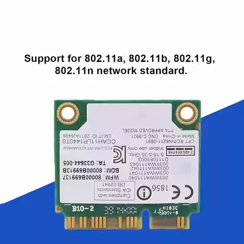Network Card Dual Band Network Card Mini PCI E Interface 6235ANHMW Bluetooth 4.0 for Intel Centrino 